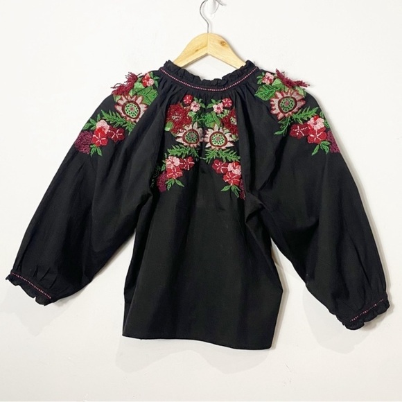 ZARA Top Embroidered Back Blouse - Picture 8 of 16